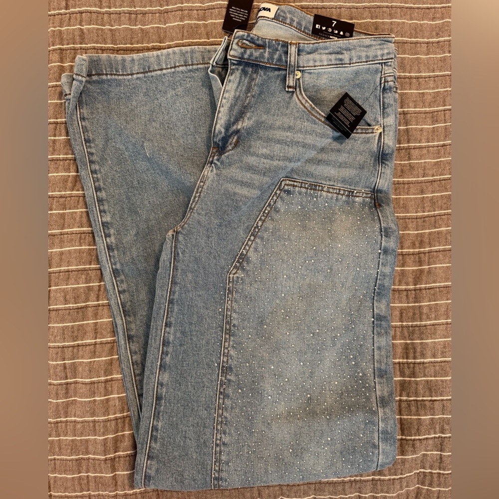 Fashion nova embellished carpenter jeans BNWT